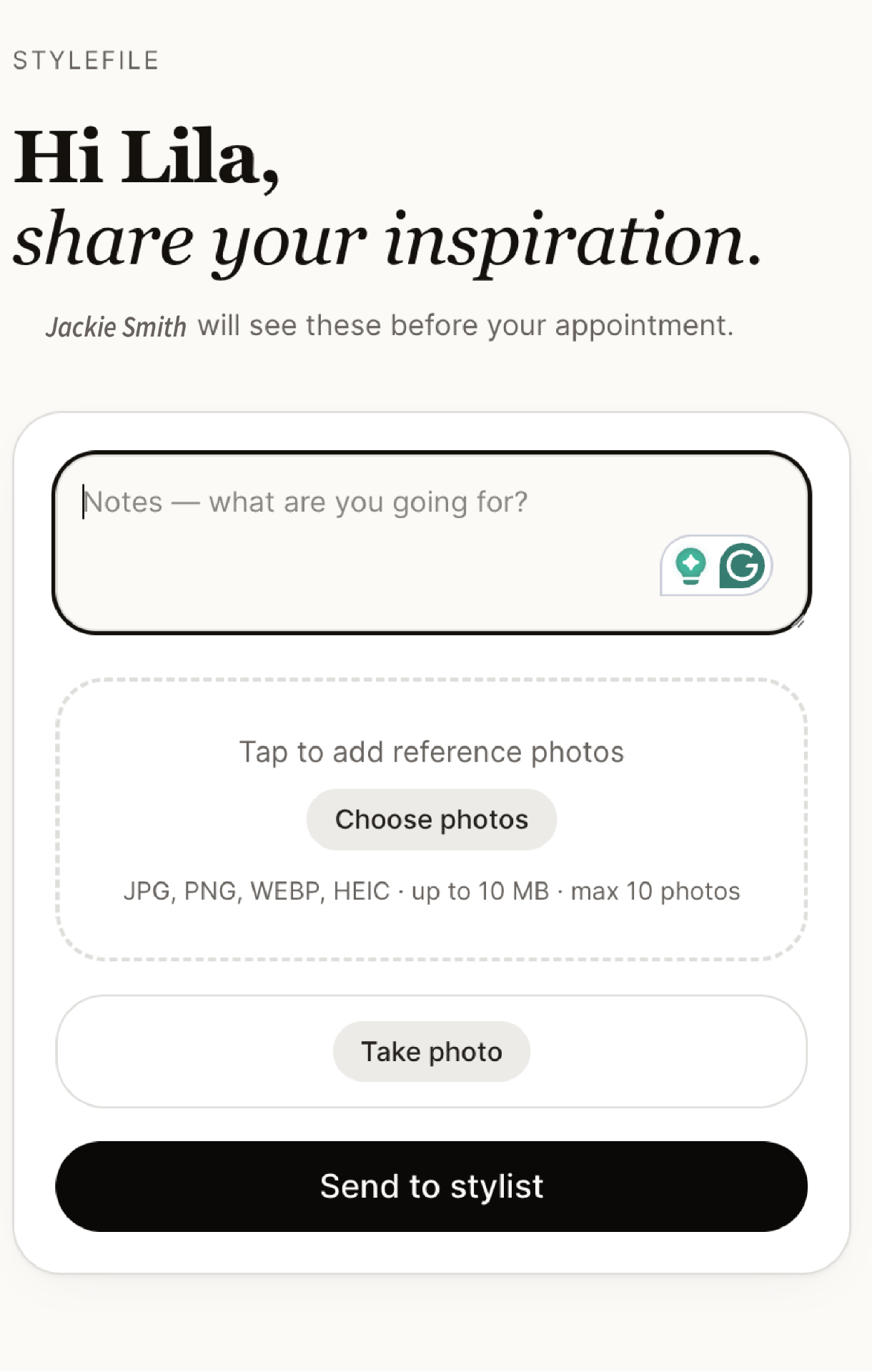 Let clients add references